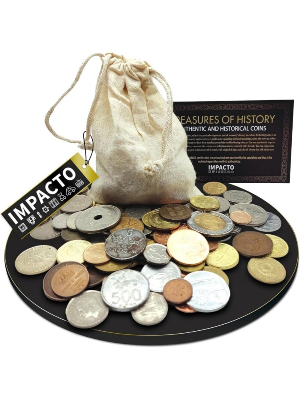 Authentic World Collection of 3-Century-Old Coins from 5 Continents, Inspected